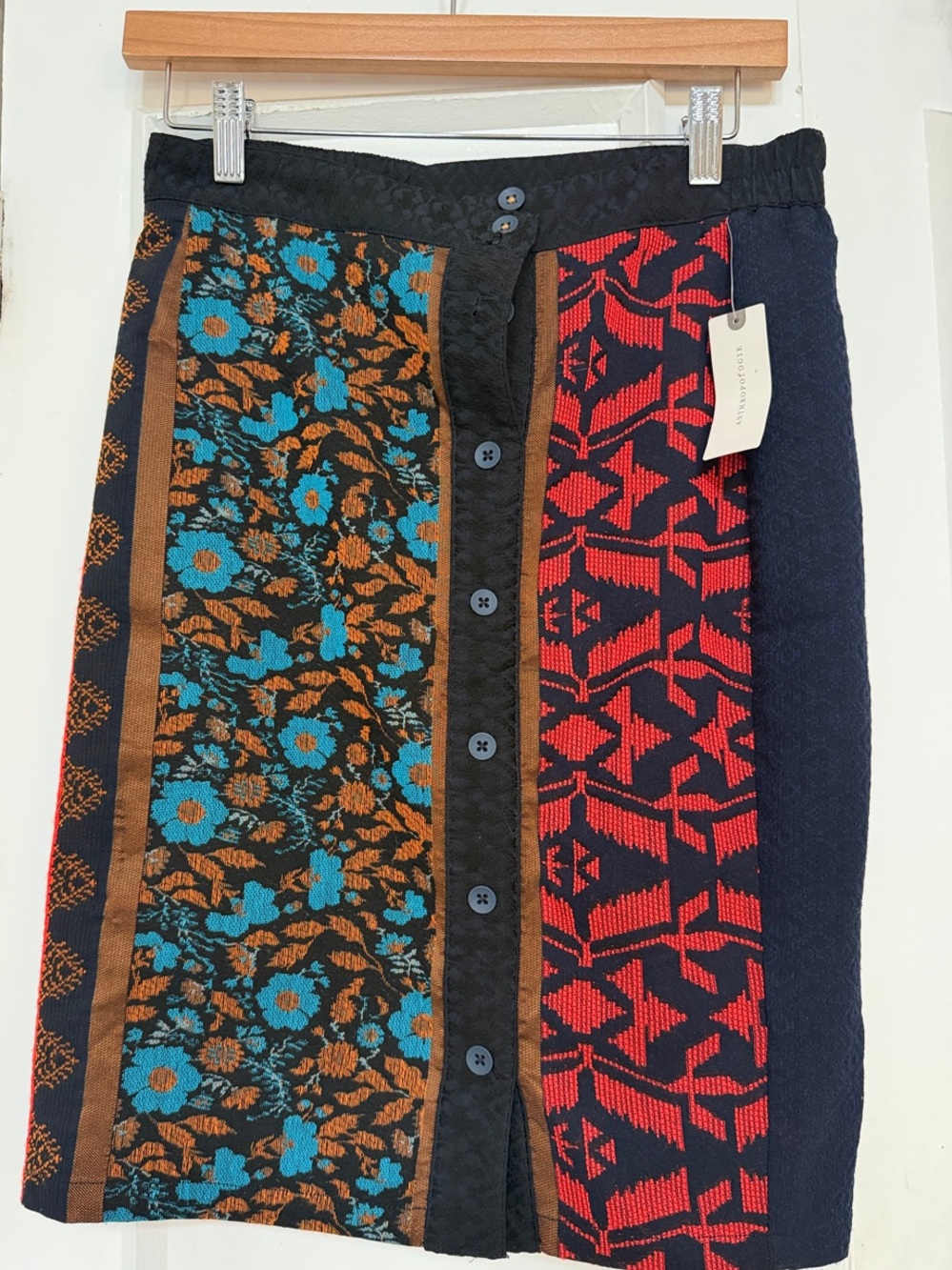 Dolan left coast Anthropologie jacquard button-down skirt | XS new with tags